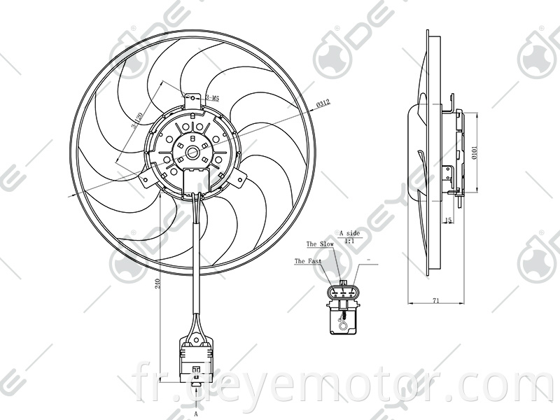 13147279 ventilateurs de radiateur autodc 12v pour OPEL ASTRA ZAFIRA CHEVROLET ZAFIRA